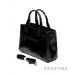 Купить женскую сумку - портфель из черного кожзаменителя с карманом впереди - арт.3229_3